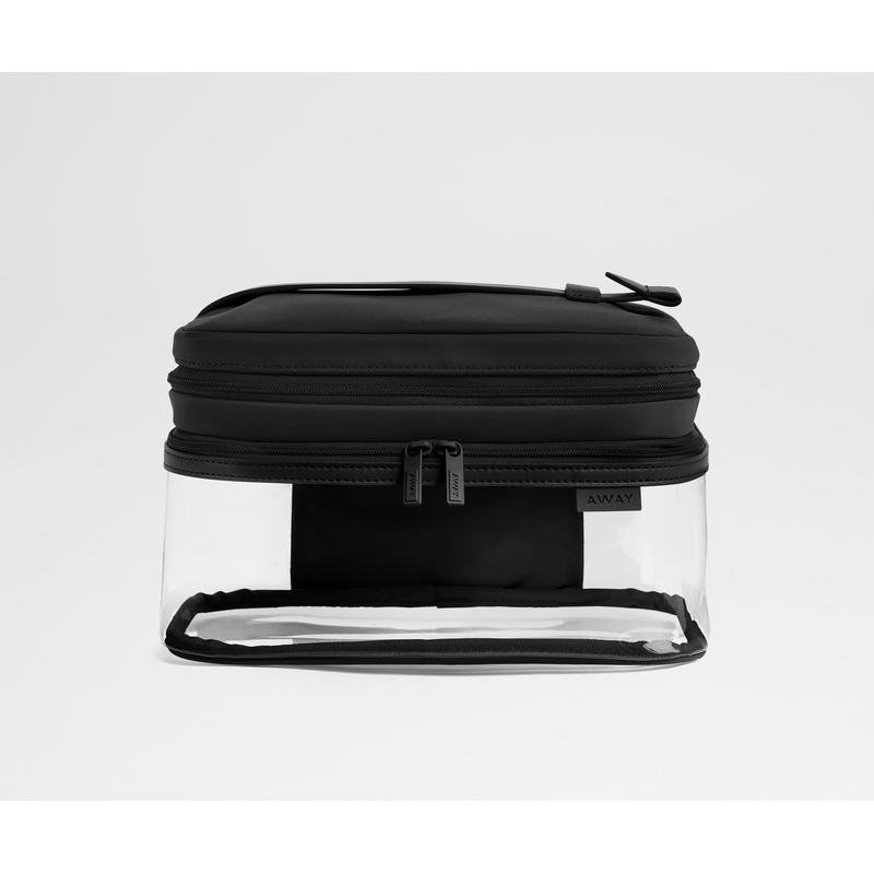 Clear Cosmetic Case in Jet Black Coast Blue