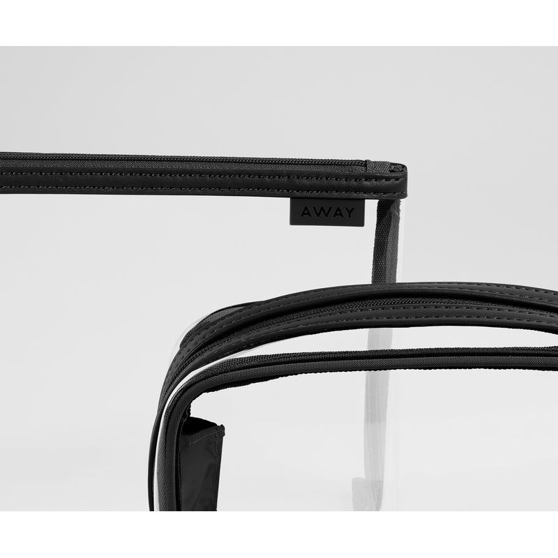 Clear Pouch Set in Jet Black Jet Black