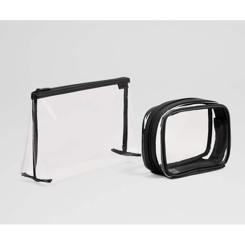 Clear Pouch Set in Jet Black Jet Black
