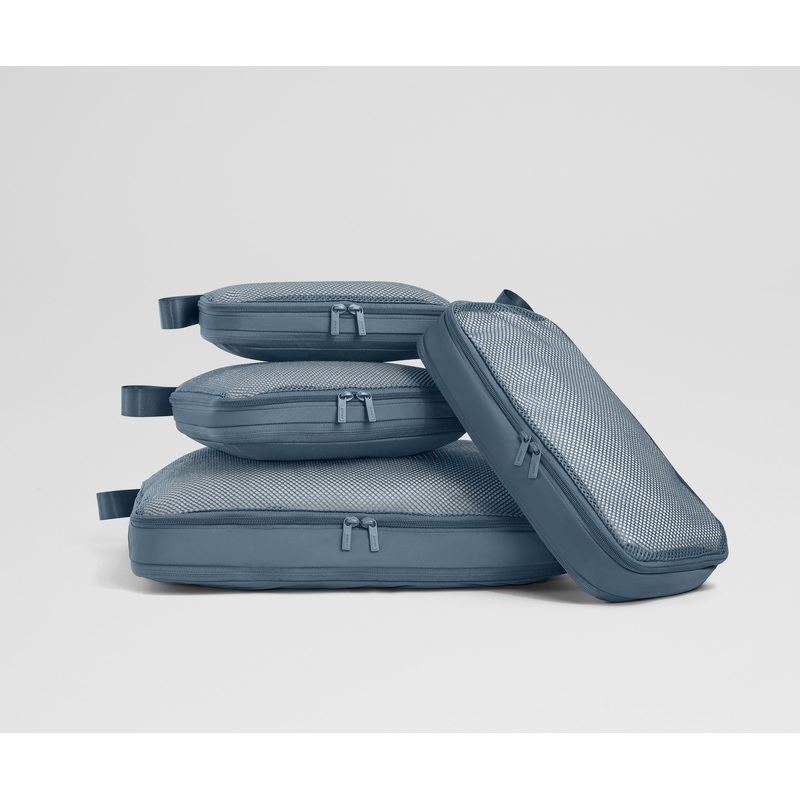 Compression Packing Cubes in Coast Blue Jet Black