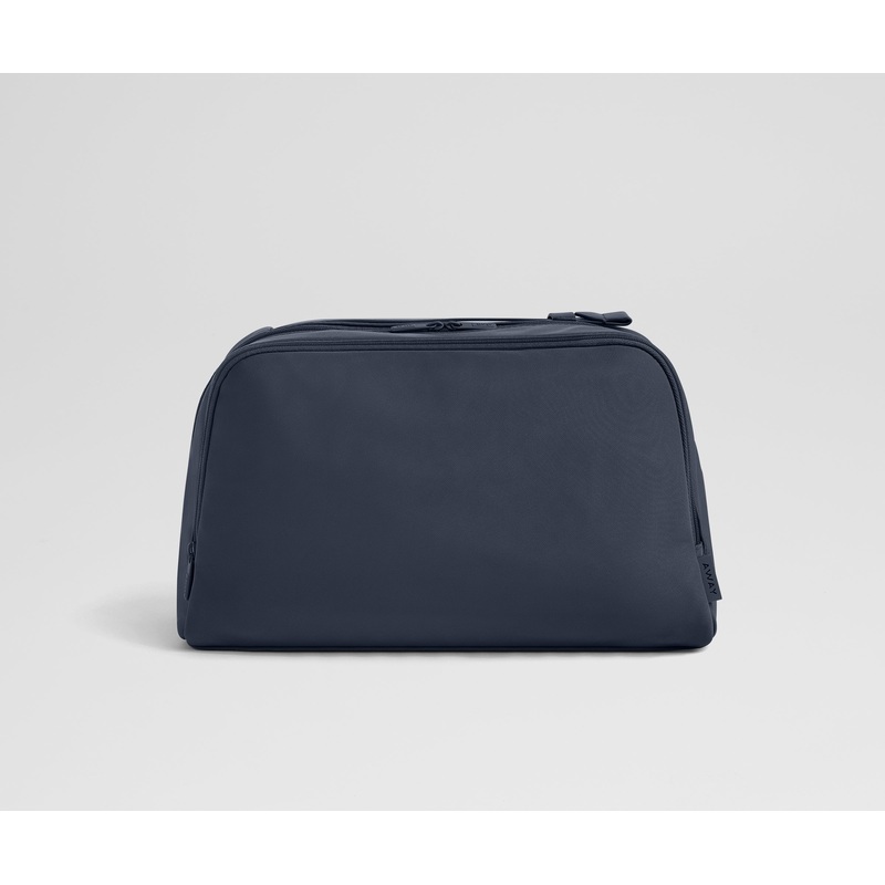 Extra Large Toiletry Bag in Navy Blue Jet Black