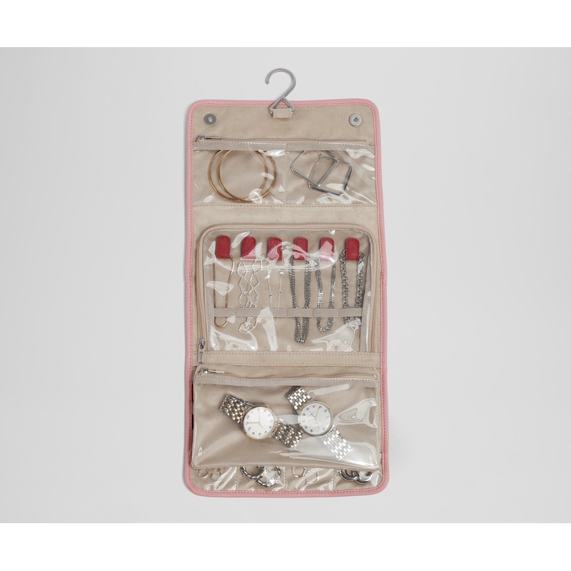 Hanging Jewelry Organizer in Flamingo Pink