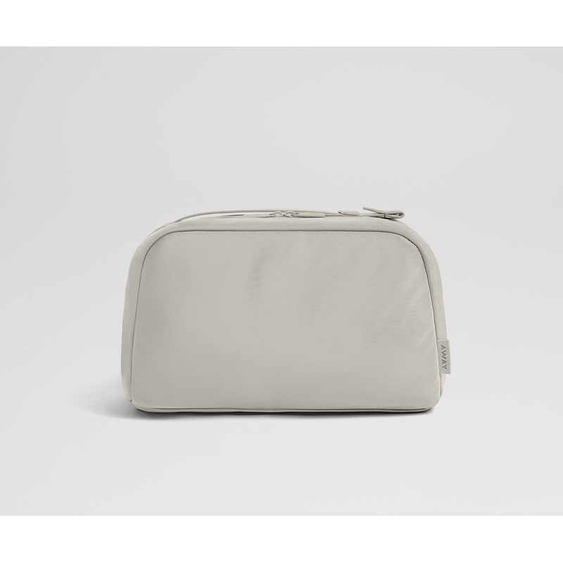 Large Toiletry Bag in Cloud Gray Jet Black