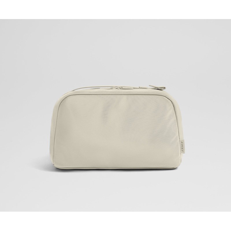 Large Toiletry Bag in Salt White Jet Black