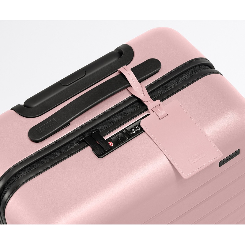 The Luggage Tag in Blush Pink Jet Black