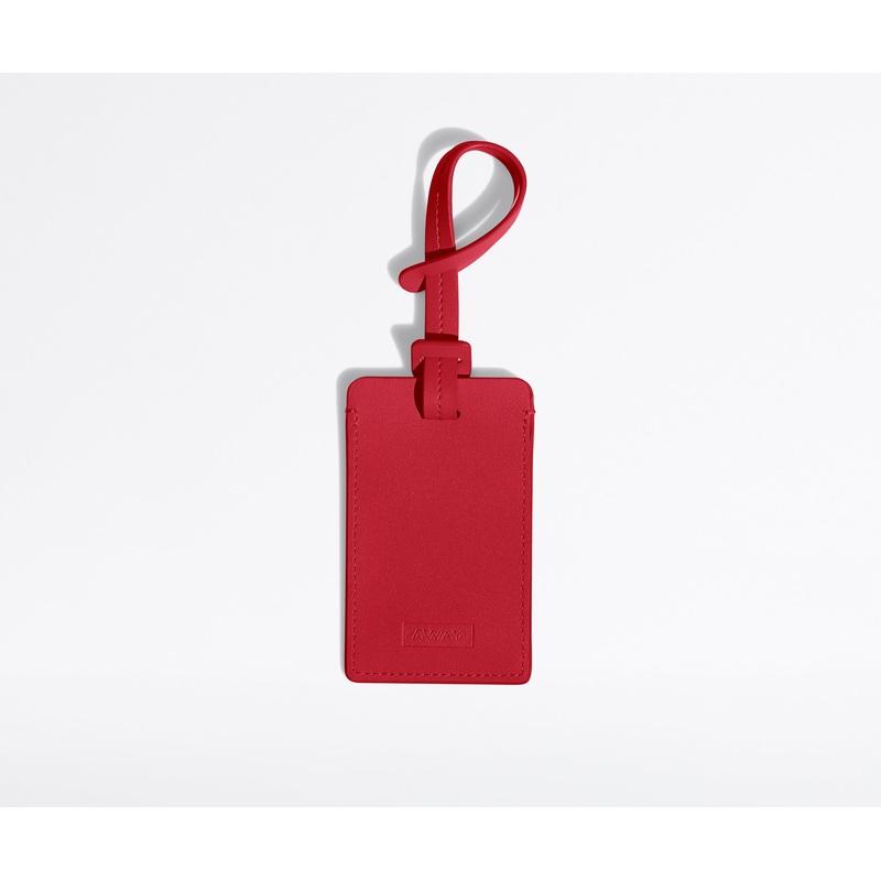 The Luggage Tag in Cherry Red Jet Black