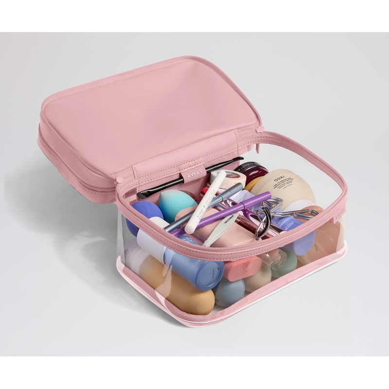 Clear Cosmetic Case in Blush Pink Coast Blue