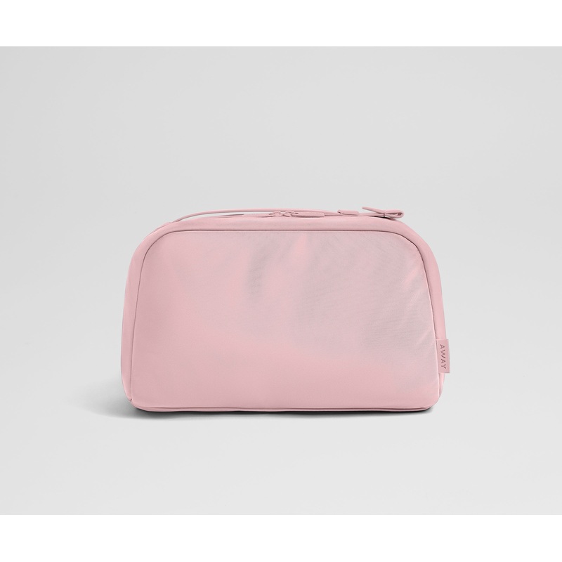 Large Toiletry Bag in Blush Pink Jet Black