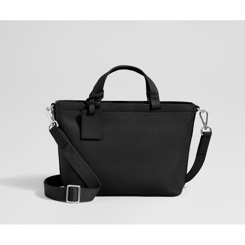 Leather Crossbody Jet Black