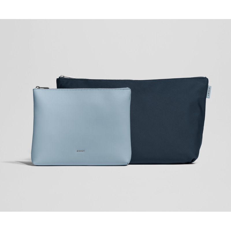 Pouch Duo in Arctic Blue Jet Black