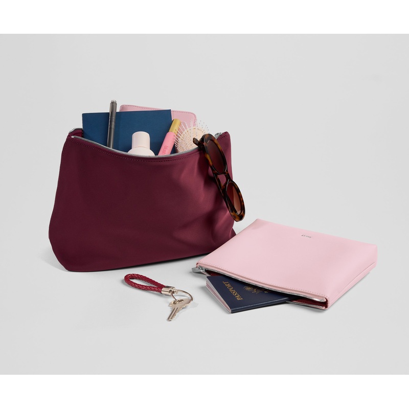 Pouch Duo in Glacial Pink Jet Black