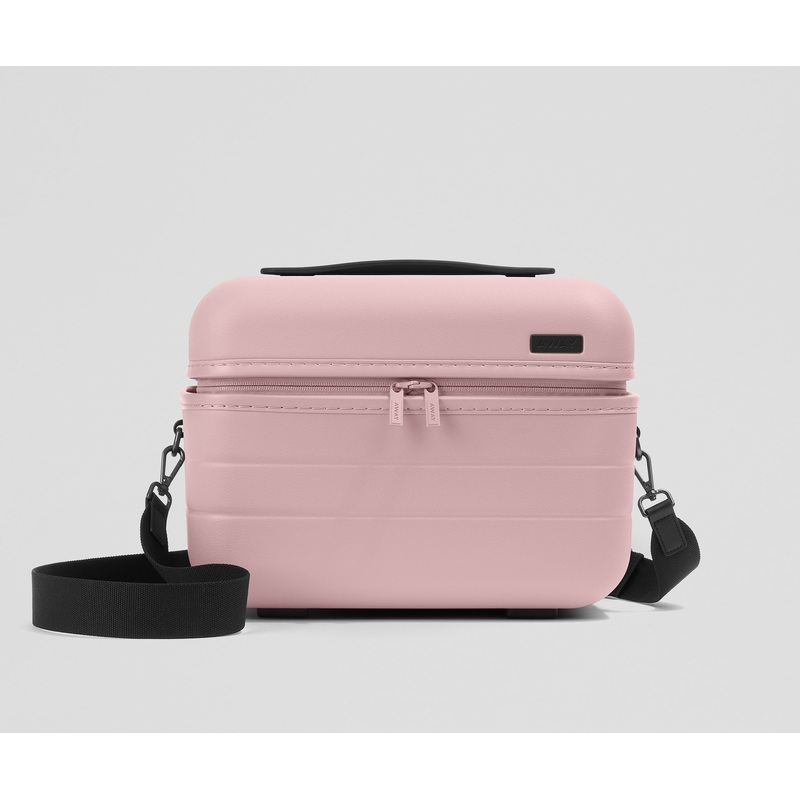 The Train Case in Blush Pink Jet Black