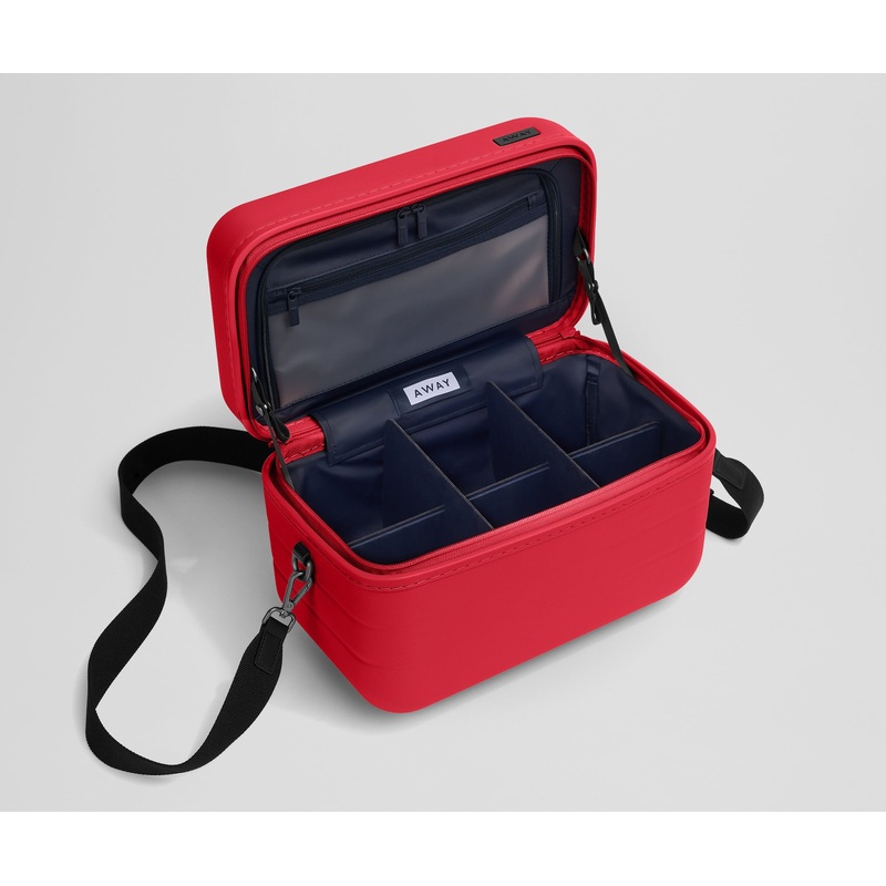 The Train Case in Cherry Red Jet Black