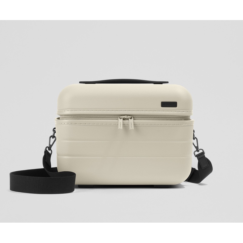 The Train Case in Salt White Jet Black