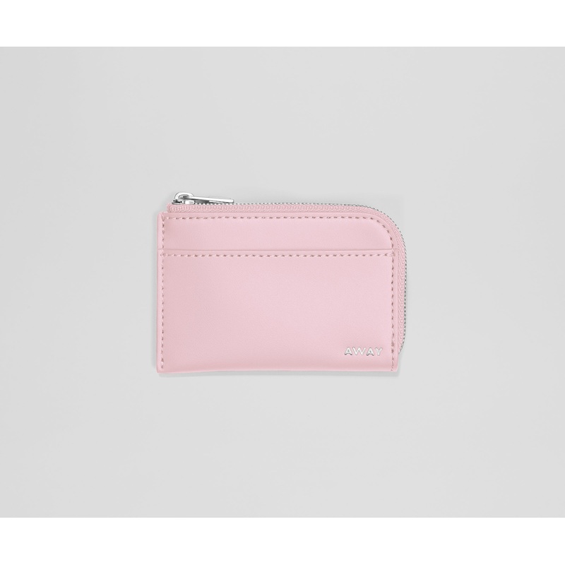 Zip Card Case in Glacial Pink Jet Black