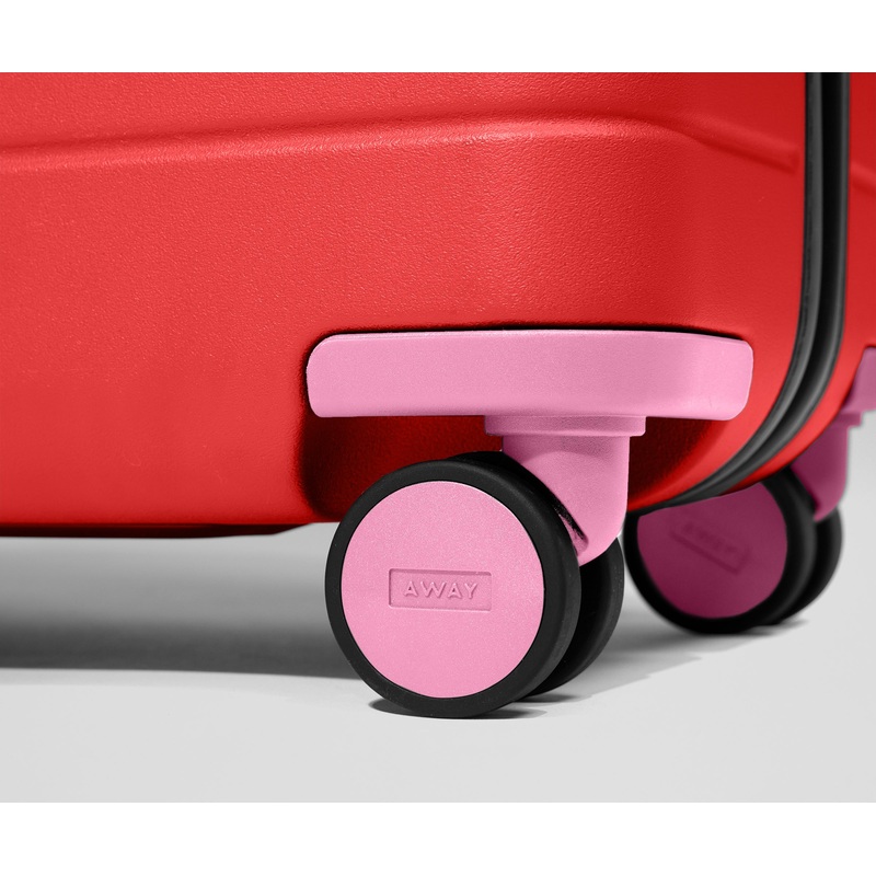 Custom Carry-On Wheel Set in Peony Pink Coast Blue