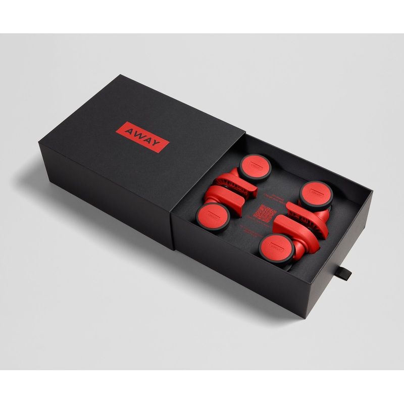 Custom Checked Wheel Set in Cherry Red Coast Blue