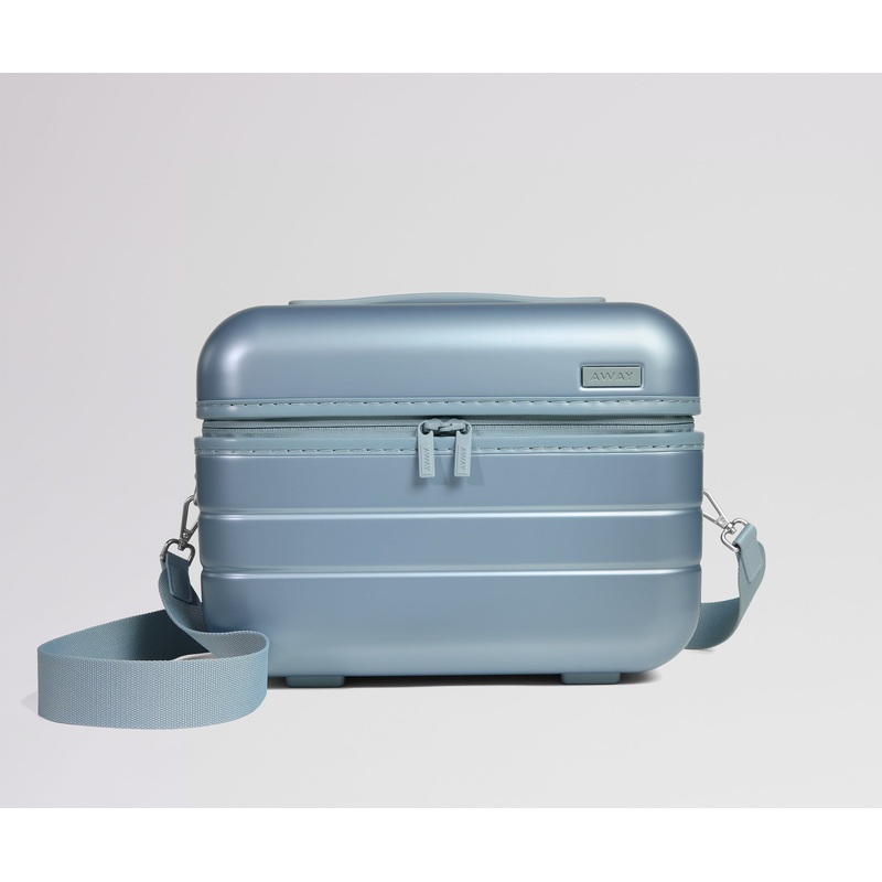 The Train Case in Arctic Blue Jet Black