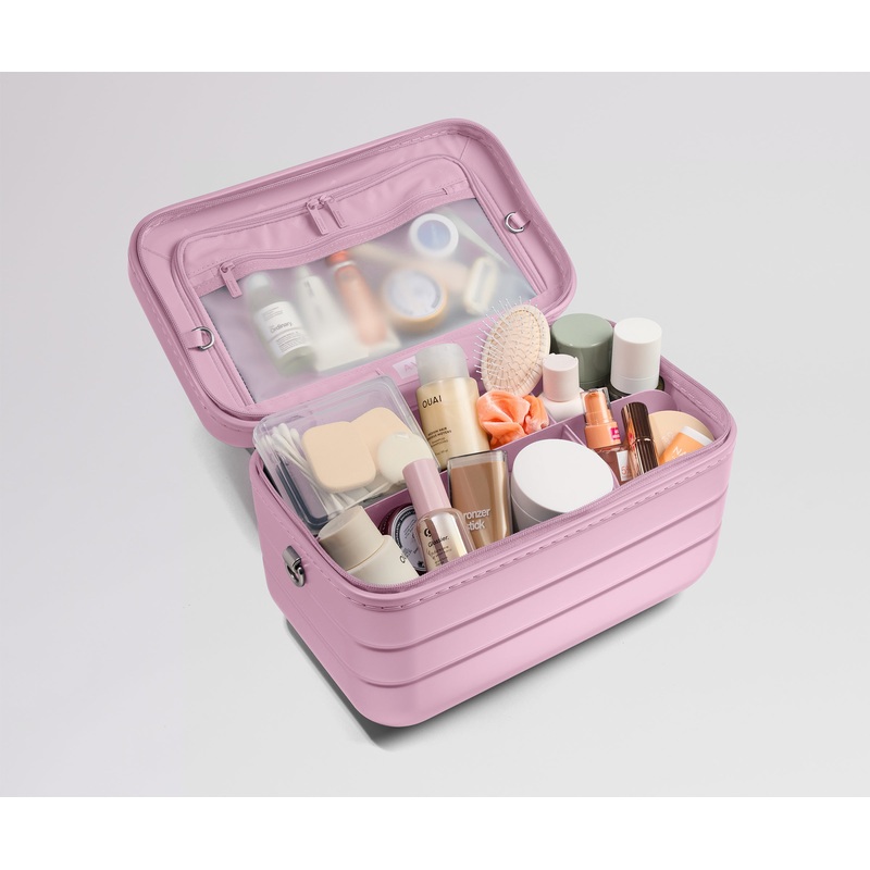 The Train Case in Glacial Pink Jet Black