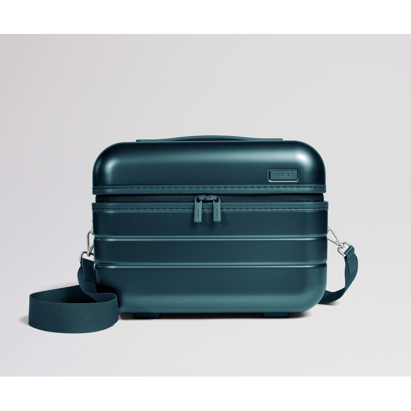 The Train Case in Stormy Teal Jet Black