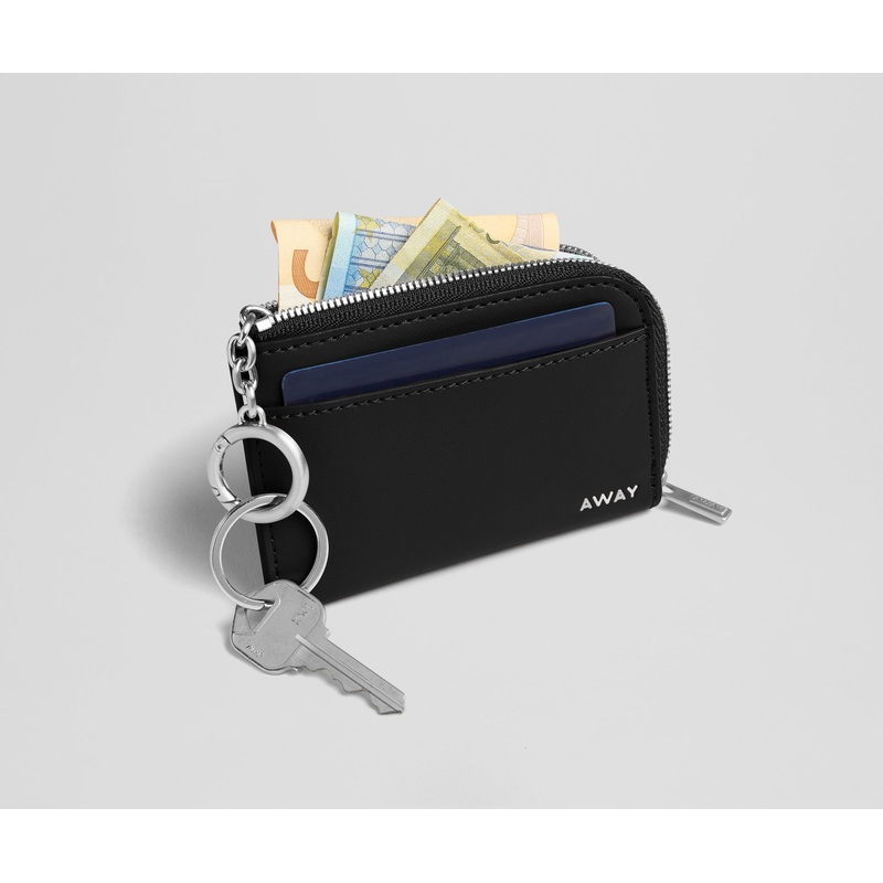 Zip Card Case in Jet Black Jet Black