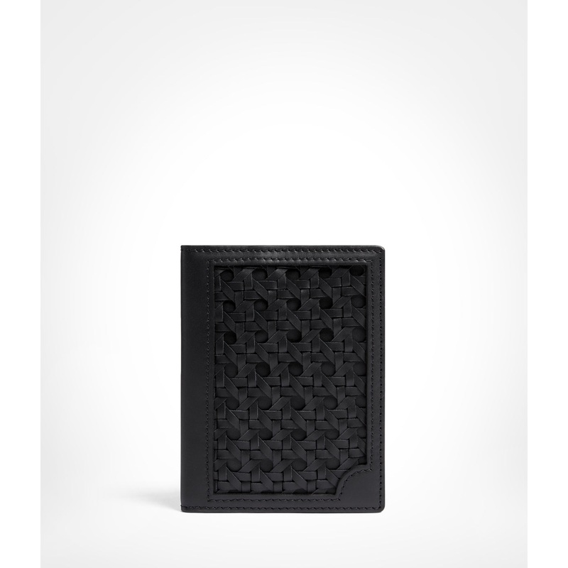 Double Passport Holder Jet Black