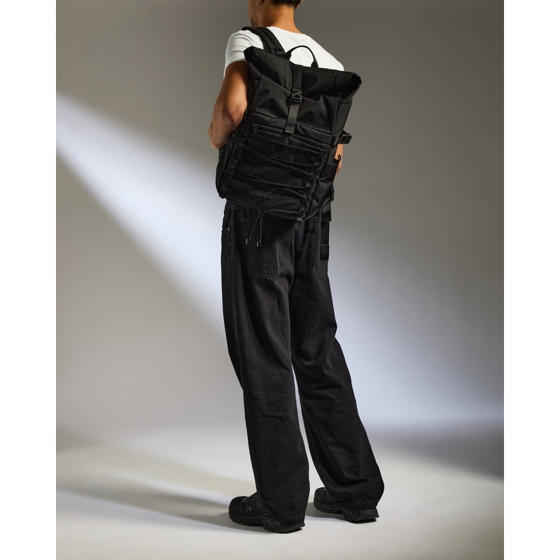 Discovery Roll Top Backpack in Black