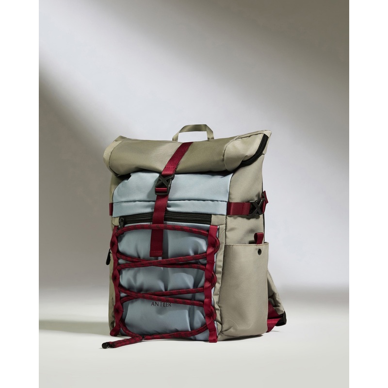 Discovery Roll Top Backpack in Mist Blue